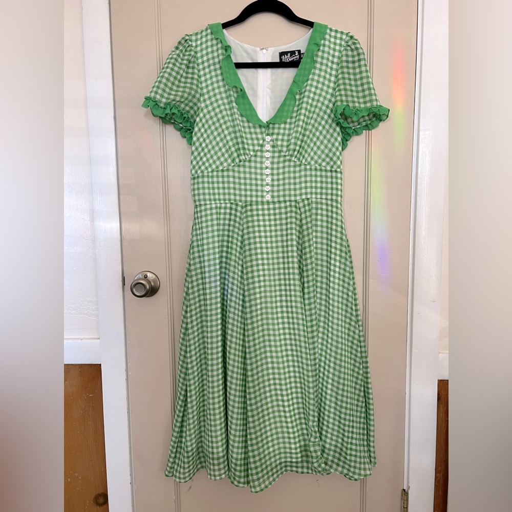 Hell Bunny gingham midi dress- Anne Marie Dress. UK M/12, fits like a US 10/L